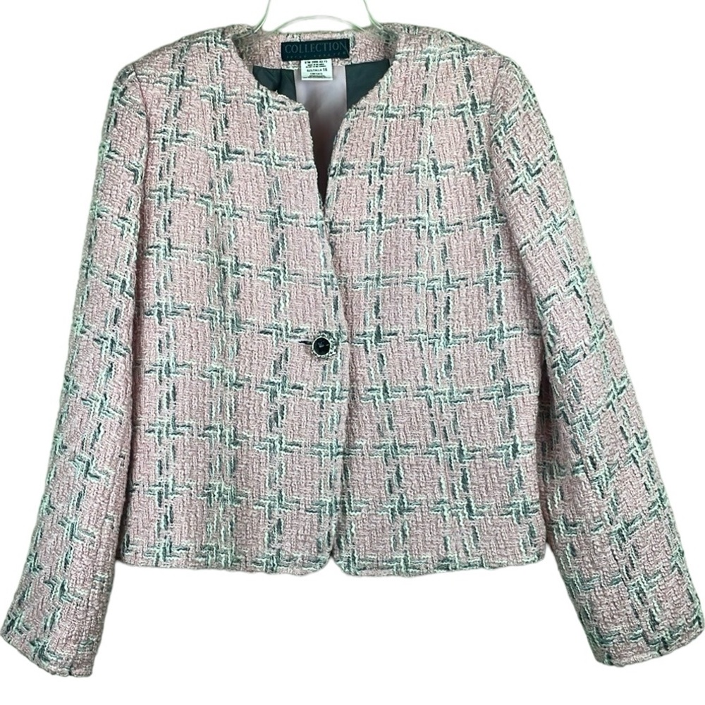 Vintage Harve Bernard Collection Wool blend One Button Jacket Blazer Size 16